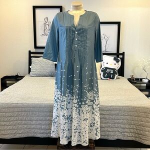 NWT Noracora Blue/White Maxi Dress